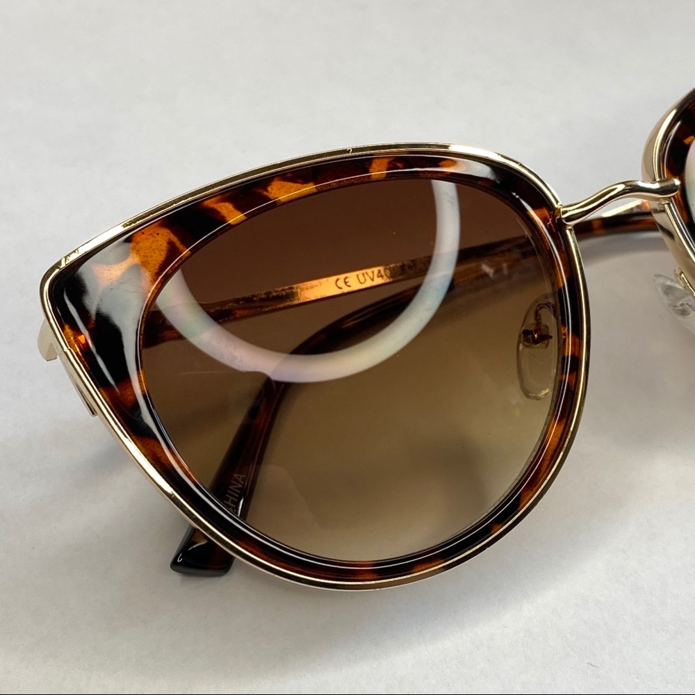 Cat Eye Tortoise Shell Sunglasses - Picture 6 of 12